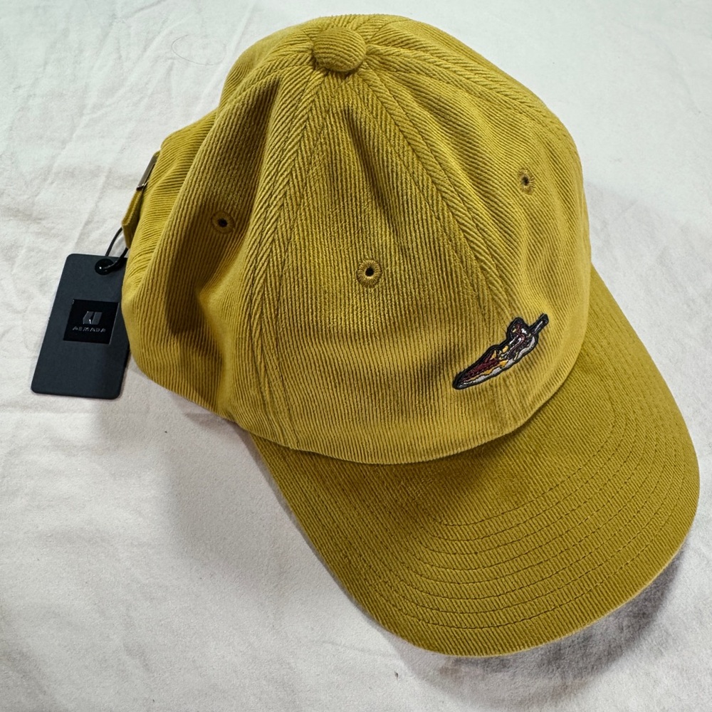 Armada Skis Snowboard Hat Cap Strapback Yellow Corduroy Embroidered Snowmobile